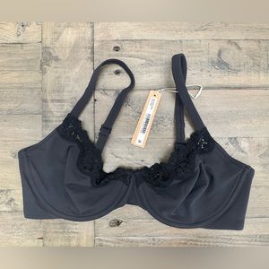 SKIMS Black Lace Trim Bra